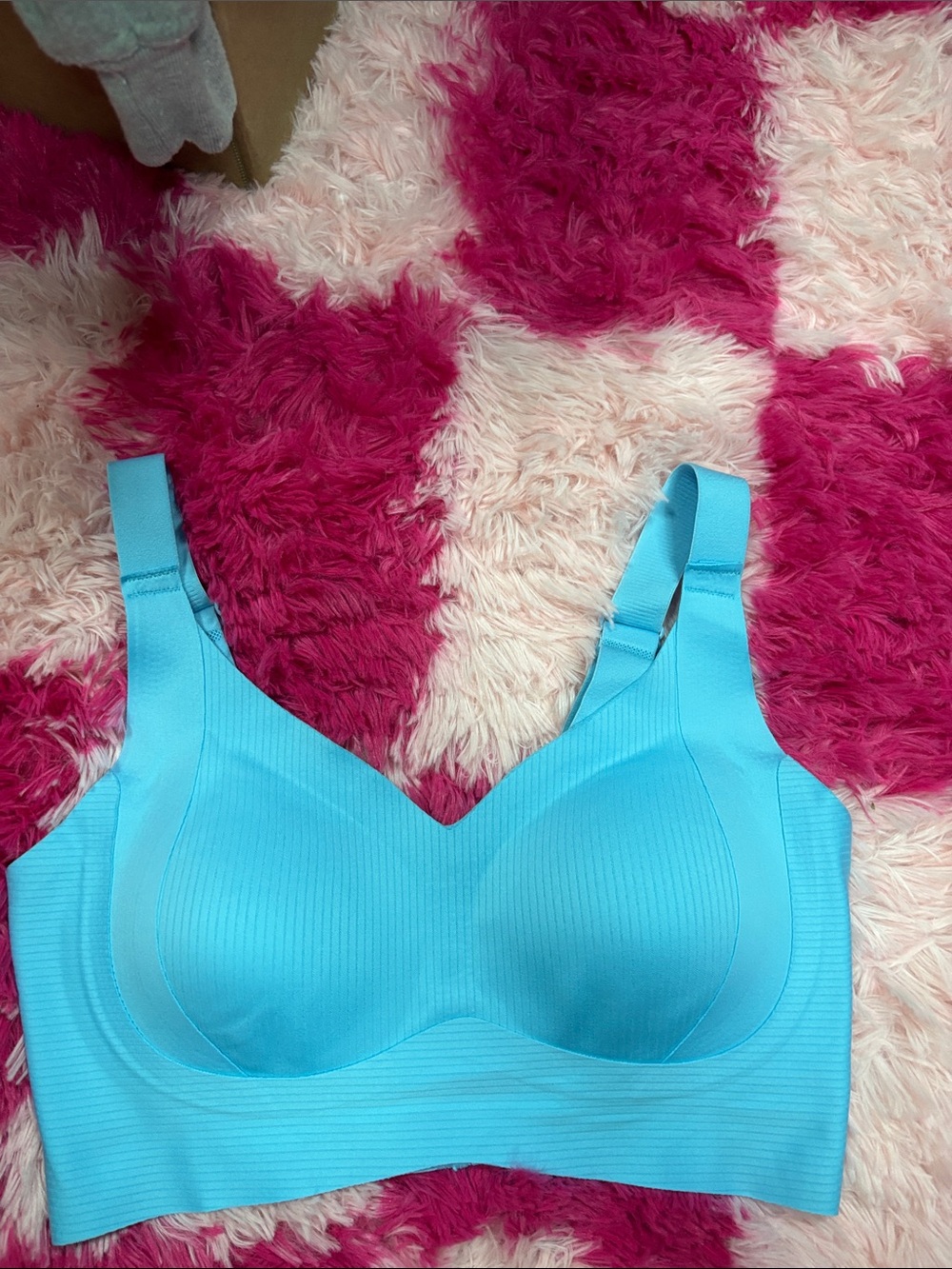 Medium blue wireless bra